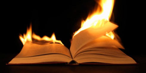burning book